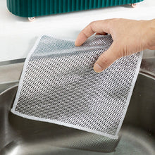 Double-Sided Microfiber Cloth & Stainless Steel Scrubber – Non-Scratch Wire (1 Pc, 20x20 cm)