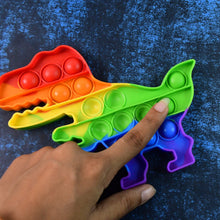 Rainbow Dinosaur Silicone Fidget Popper