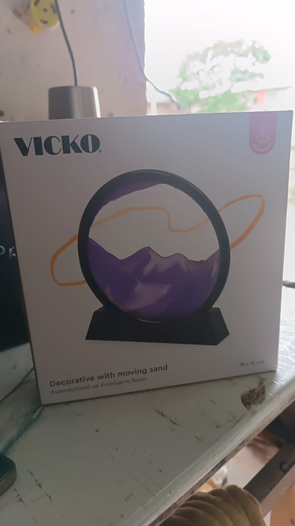 3D Moving Sand Art – Liquid Motion Deep Sea Sandscape with Round Glass Frame (1 Pc)